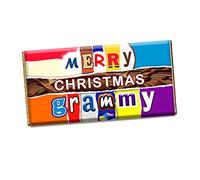 Merry Christmas Grammy Xmas Chocolate Bar Wrapper Novelty Gift For Grandma Nana CH-434-Y (with chocolate bar)