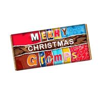 Merry Christmas Gramps Chocolate Bar Wrapper Novelty Gift For Grandad on Christmas CH-9417 (without chocolate bar (wrapper only))