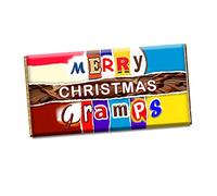 Merry Christmas Gramps Xmas Chocolate Bar Wrapper Novelty Gift For Grandad CH-417-Y (with chocolate bar)