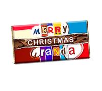 Merry Christmas Granda Xmas Chocolate Bar Wrapper Novelty Gift For Grandad CH-420-Y (with chocolate bar)
