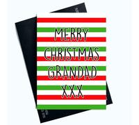 Merry Christmas Grandad Card For him Christmas Theme Grandad Card for Christmas Blank Inside Christmas Card From Grandchildren SP156