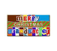 Merry Christmas Grandfather Novelty Chocolate Bar Wrapper Love Gift For Xmas #416 (with chocolate)
