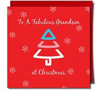 Merry Christmas Grandson Transgender Christmas greeting card - Trans Grandson Christmas card - Lgbt Christmas card - 150mm x 150mm Premium Card