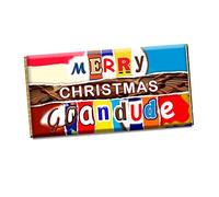 Merry Christmas Grandude Xmas Chocolate Bar Wrapper Novelty Gift For Grandad Dad CH-427-N (without chocolate bar)