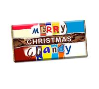 Merry Christmas Grandy Xmas Chocolate Bar Wrapper Novelty Gift For Grandad CH-422-Y (with chocolate bar)