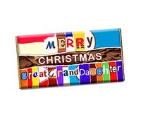 Merry Christmas Great Grand Daughter Xmas Chocolate Bar Wrapper Novelty Gift Present CH-472 (with chocolate bar)