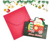 Merry Christmas Greeting Card - Boxed Cartoon Holiday Notecards for Kids and Children, Colorful Festive Design with Envelopes, Winter Celebration Cards for Family, Friends, Classroom, Office