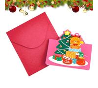 Merry Christmas Greeting Card - Boxed Cartoon Holiday Notecards for Kids and Children, Colorful Festive Design with Envelopes, Winter Celebration Cards for Family, Friends, Classroom, Office