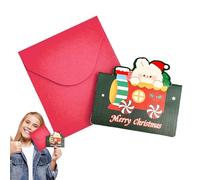 Merry Christmas Greeting Card,Cartoon Christmas Card With Envelopes - Boxed Cartoon Christmas Card,Boxed Folding Christmas Cards for Kids, Kids & Adu
