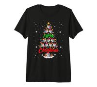 Merry Christmas Group Santa Rats As Xmas Tree Lights Premium T-Shirt