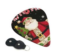 Merry Christmas Guitar Plectrums, 6 Guitar Plectrums, Printed on both sides for Electric Guitar Bass Ukulele (0.46 mm 0.71 mm 0.96 mm)