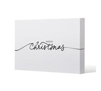 Merry christmas hand drawn lettering (canvas) / 31 x 41 x 4cm Benjamin Tate Design Natural One Size