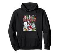 Merry Christmas Hands Sign Language Australian Shepherd Pullover Hoodie