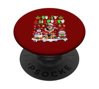Merry Christmas Hands Sign Language Santa Australian Kelpie PopSockets Adhesive PopGrip