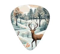Merry Christmas Happy 12 Pcs Guitar Picks, 0.46mm/0.71mm/0.96mm Thickness, Guitar Plectrum With Storage Case For Acoustic-Electric Guitar Ukulele Bass