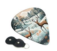 Merry Christmas Happy Guitar Plectrums, 6 Guitar Plectrums, Double Sided Printing, For Acoustic Guitar, Bass, Ukulele, Electric Guitar (0.46 Mm 0.71 Mm 0.96 Mm)