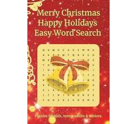Merry Christmas Happy Holidays Easy Word Search: Puzzles for kids, teens, adults &seniors.