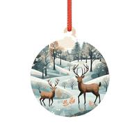 Merry Christmas Happy Large Clear Acrylic Ornament With Hanging Strap, Holiday Decoration For Christmas Tree, Home Decor Tag