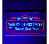 Merry Christmas & Happy New Year Pine Cone Dual Color LED Neon Sign Custom Christmas Party LED Neon Light custom Christmas neon decor sign