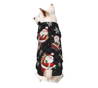 Merry Christmas Happy Print Dog Hoodie Sweatshirt For Small Dogs, Warm, Soft And Breathable Pet Clothes, Easy To Wear Jumper For Winter And Fall Warm