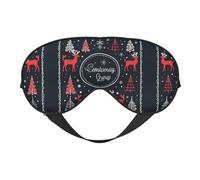 Merry Christmas Happy Print Eye Mask,Silk-Like Sleep Mask,Night Sleeping Mask for Men Women,for Sleep Relaxation