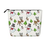 Merry Christmas Happy Print Makeup Bag, Toiletry Organizer,One Pack for Multiple Daily Uses, Business Trip Companion