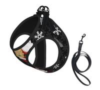 Merry Christmas Happy Print Pet Leash Vest,Breathable Mesh Pet Harness, Reflective For Small Medium Dogs Safe Easy Walking