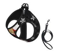Merry Christmas Happy Print Reflective No Choke Pet Vest Harness,Adjustable Soft Padded Dog Harness With Easy Control Handle