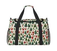 Merry Christmas Happy print Weekender Overnight Carry On Bag Gym Luggage Bag Duffel Bag for Travel Women, Black, One Size