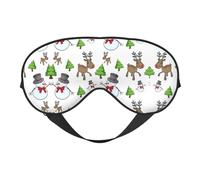 Merry Christmas Happy Printing Rest Sleep Eye Mask, Soft Eye Mask for Home & Camping, Blocks Light, Comfortable for Most Users