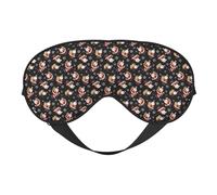 Merry Christmas Happy Printing Versatile Sleep Eye Cover Soft Eye Mask Reversible for Meditation & Travel Eye Mask Unisex