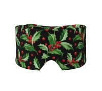 Merry Christmas Holly, Full Eye Covers Light Blocking Eye Mask Sleep Eye and Ear Muffs