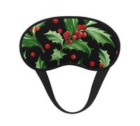 Merry Christmas Holly, Full Eye Covers Light Blocking Eye Masks Blackout Sleep Eye Muffs