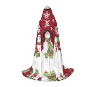 Merry Christmas Hooded Cape For Teenagers, Unisex Cloak Robe Hooded Halloween Costume Satin Witches Vampire Cloak Fancy Dress Up Children