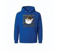 Merry Christmas Hoodie - Camo Santa Graphic - Festive Holiday Pullover for Men and Women(XXL, Royal)