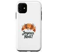 Merry Christmas in French/Croissant Joyeux Noel Case for iPhone 11