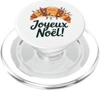 Merry Christmas in French/Croissant Joyeux Noel PopSockets PopGrip for MagSafe