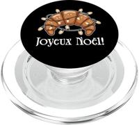 Merry Christmas in French/Croissant Joyeux Noel PopSockets PopGrip for MagSafe