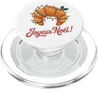 Merry Christmas in French/Croissant Joyeux Noel PopSockets PopGrip for MagSafe