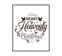 Merry Christmas in Heaven Remember Christmas Memorial Family Wall Vinyl Sticker Decor 40x50.1cm Car Body Decoration Coffee