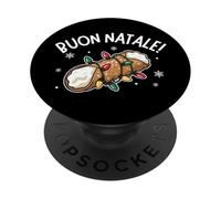 Merry Christmas In Italian Buon Natale PopSockets Adhesive PopGrip