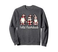 Merry Christmas In Spanish | Plaid Gnome Feliz Navidad Sweatshirt