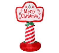 Merry Christmas Inflatable, 5.9ft Height Christmas Lighthouse Blow Up Yard Decorations with LED Lights Attractive Christmas Xmas Inflatable Outdoor Decoration for Holiday Lawn Party