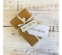 Merry Christmas Ink Craft Stamp - Holiday DIY Card Making, Gift Tags, Scrapbooking, Festive Paper Crafts