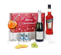 Merry Christmas Italian Aperitivo Spritz Gift Set with Prosecco & Soda - Cocktail Hamper with Spirits & Mixers