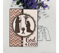 Merry Christmas Jesus Star Greeting Card Metal Die Cuts,Snowflake Flower Leaf Cutting Dies Cut Stencils DIY Scrapbooking Decorative Embossing Paper Scrapbooking Card Making