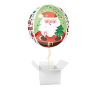 Merry Christmas Jolly Old Santa Orbz Foil Helium Balloon - Inflated Balloon in a Box