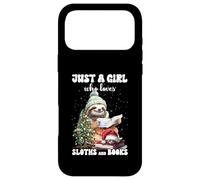 Merry Christmas Just Girl who loves sloths and books Reader Case for iPhone 17 Pro Max