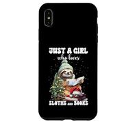 Merry Christmas Just Girl who loves sloths and books Reader Case for iPhone XS Max