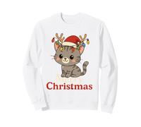 Merry Christmas Kawaii Kitty Holiday Design Sweatshirt